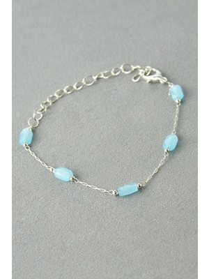 Renklime Dikdörtgen Kristal Taşlı Bileklik