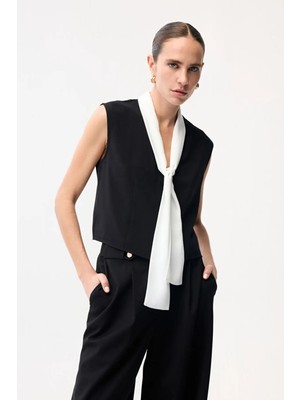 Adl Bağlamalı Bluz Siyah 11546440000