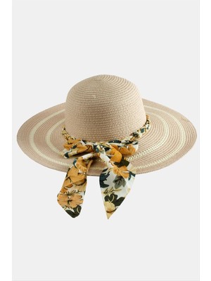 Renklime Fiyong Zincir Örgülü Hasır Şapka