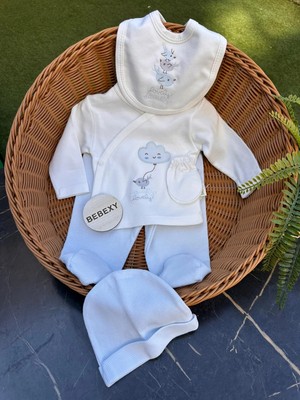 bebexy Kuş Desenli 5 Parça Hastane Çıkışı
