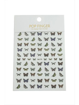 Renklime Kelebek Tattoo Dövme Sticker