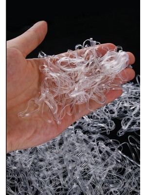 Skygo 1000'LI Beyaz Şeffaf Perma Saç Lastiği Örgü Tokası, Lastik Toka Seti, Toka Organizer, Toka, Kız Çocuk Toka, Toka Organizer