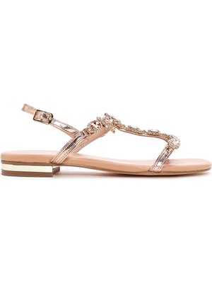 Derimod Kadın Bej Taşlı Sandalet 26SFD440514