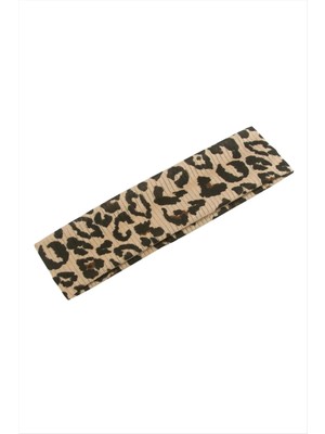 Renklime Leopar Desenli Saç Bandı 6 cm