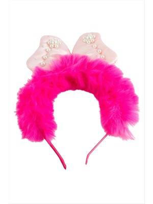 Renklime Fiyong Saten Tüylü Taç