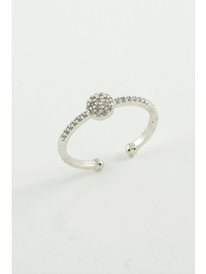 Renklime Yuvarlak Zirkon Taşlı Yüzük