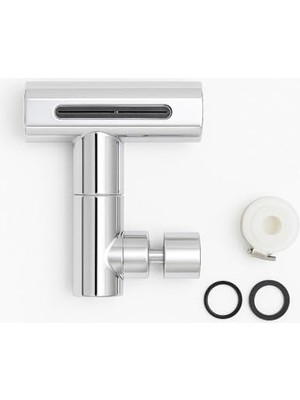 Skygo 360° Dönebilen Çift Taraflı Lavabo Musluğu – Krom Kaplama, Su Tasarruflu, Pirinç Gövdeli, Pilli/adaptörlü, Banyo ve Mutfak Için Dayanıklı ve Şık Musluk