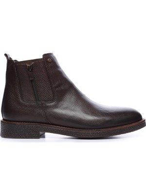 Tamer Tanca Kemal Tanca Erkek Deri Casual Bot 572 1727 B Kahverengi Kısa Topuklu Platform Özellikli