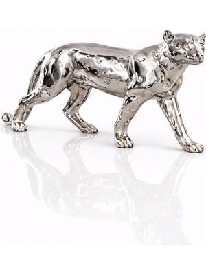 Noya Lighting Dekoratif Objeler - Modern Dekor Ürünleri - Kaplan Figürü - Biblo - Metal Lüks Dekoratif 48CM