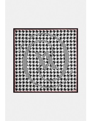 Vakko Twill Ipek Eşarp - 27263 - Siyah Kırmızı