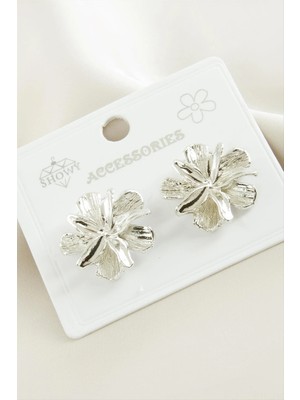 Renklime Deniz Yıldızı Çiçek Metal Küpe