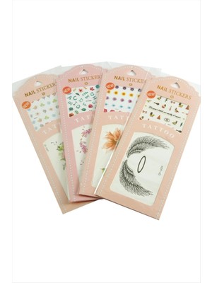 Renklime Karışık Tattoo Dövme Sticker 1 Adet