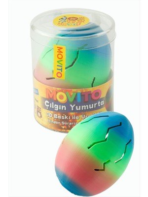 Renklime Çılgın Yumurta 3D Baskılı