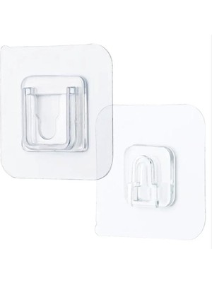 Skygo Kendinden Yapışkanlı Çift Taraflı Kanca | 4 Çift | Iz Bırakmayan, Delik Açmayan, Çok Fonksiyonlu Banyo ve Mutfak Su Geçirmez Ev Duvar Askıları