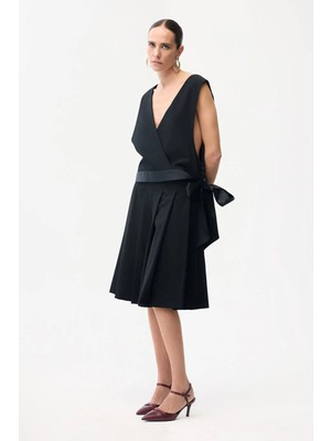 Adl Pilişakeli Şort Etek Siyah 12746104000