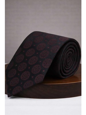 Kravatkolik Koyu Yeşil Motif Kravat