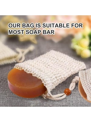 Skygo Sabun Çantası, 15 Adet File Sabun Kesesi, Sisal Sabun Tasarruf Çantası, Banyo ve Duş Için Masaj Yapan Sabun Torbası, Eksfoliyan Sabun Filesi