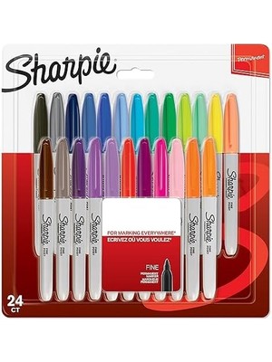 Skygo Sharpie Permanent Markör, 24'lü Karışık Paket