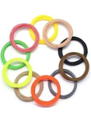 Skygo 5 Renk 5 Metre 3D Kalem 3D Yazıcı Uyumlu Filament Vakumlu