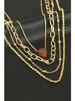 Renklime Ftm Ana Eli Dörtlü Kolye