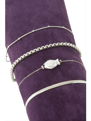 Renklime 4 Adet Balık Zincir Bileklik