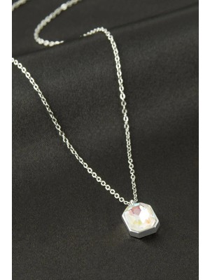 Renklime Dikdörtgen Çelik Kolye