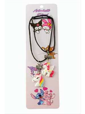 Renklime Unicorn Arkadaşlık Kolyeleri (Çift Kolye)