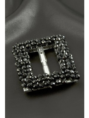 Renklime Dikdörtgen Taşlı Kemer Tokası 1 Adet