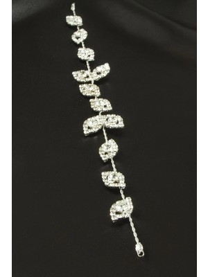 Renklime Yaprak Taşlı Saç Aksesuarı