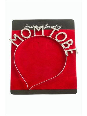 Renklime Mom Tobe Yazılı Taşlı Taç