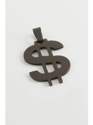 Renklime Dolar Çelik Kolye Ucu 3 cm