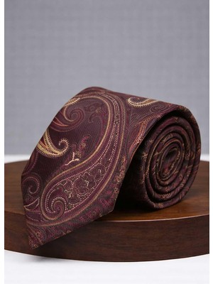 Mürdüm - Kahve Şal Kravat