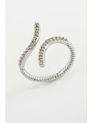 Renklime Yılan Zirkon Taşlı Yüzük