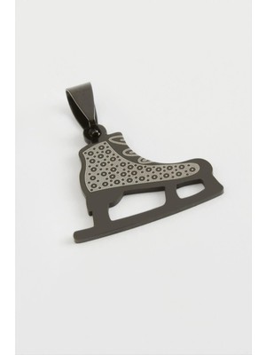 Renklime Buz Pateni Çelik Kolye Ucu 2,5 cm