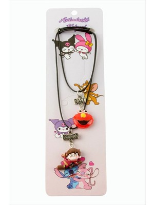 Renklime Çzgflm Karakteri Arkadaşlık Kolyeleri (Çift Kolye)