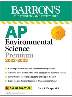 Skygo Ap Environmental Science: Premium With 5 Practice Tests (Barron's Test Prep) (Kapak Değişebilir)