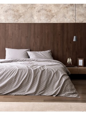 Madame Coco Metz Tek Kişilik %100 Pamuk Ranforce Baskılı Nevresim Takımı - Gri