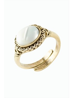 Renklime Oval Doğaltaşlı Otantik Yüzük