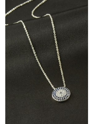 Renklime Nazar Zirkon Taşlı Kolye