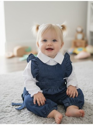 Jolly Joy Laura Baby Fırfır Detaylı / Gömlekli Kız Bebek Çocuk Salopet Tulum