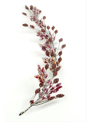 Renklime Yaprak Taşlı Saç Aksesuarı