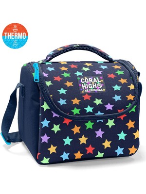 Coral High Kids Lacivert Renkli Yıldız Desenli Thermo Beslenme Çantası 37109