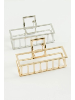 Renklime Dikdörtgen Metal Mandal Toka 6 cm