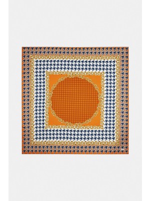 Vakko Twill Ipek Eşarp - 36259 - Turuncu