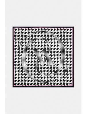 Vakko Twill Ipek Eşarp - 27263 - Siyah Fuşya