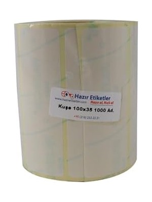 Skygo Kuşe Rulo Etiket 100MM x 35MM 1000 Adet