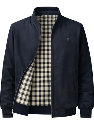 Sivaist Erkek Lacivert Regular Bonded Kumaş Hakim Yaka Mevsimlik&Yazlık Mont