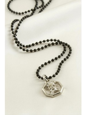 Renklime Kuru Kafa Top Zincirli Erkek Kolye