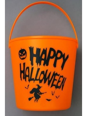 Skygo Halloween Işıklı Gövdeli Şeker Kovası Bal Kabağı Turuncu