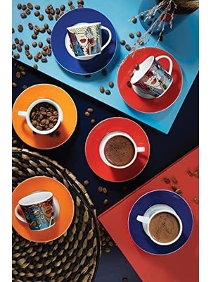 Skygo Porselen Toledo 10910 Desenli Kahve Takımı, 100 ml